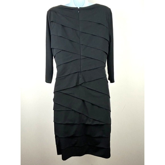White House Black Market Shapewear Slimming Black Bandage Dress 14 Petite NWT - Picture 10 of 10